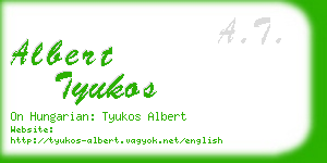 albert tyukos business card